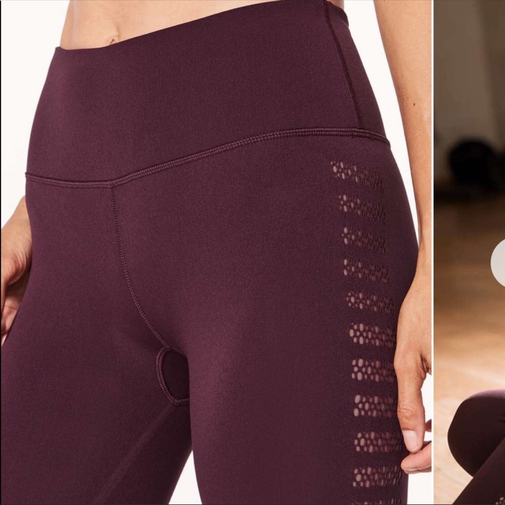 New LULULEMON reveal tights dark adobe wine 10 - Picture 5 of 8
